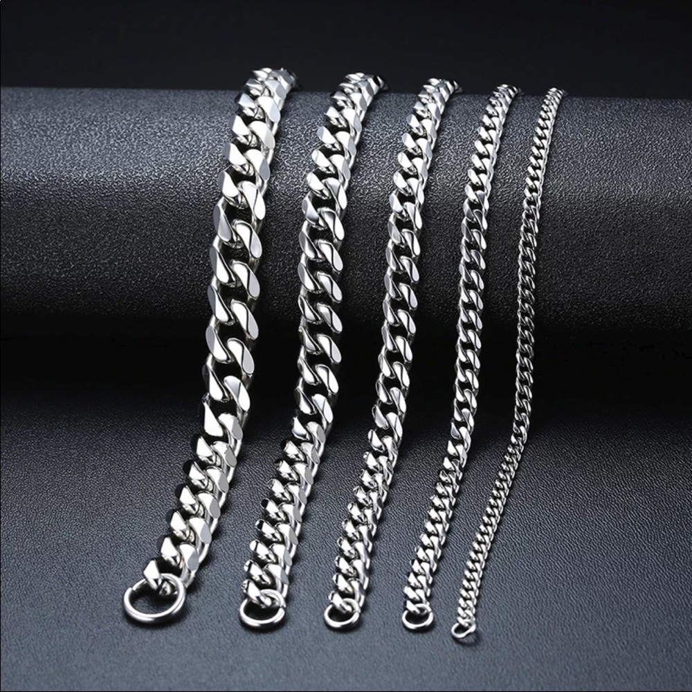 Basic Stainless Steel Necklace for Men Curb Cuban - Picture 5 of 7